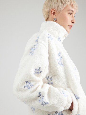 Veste en polaire HOLLISTER en blanc