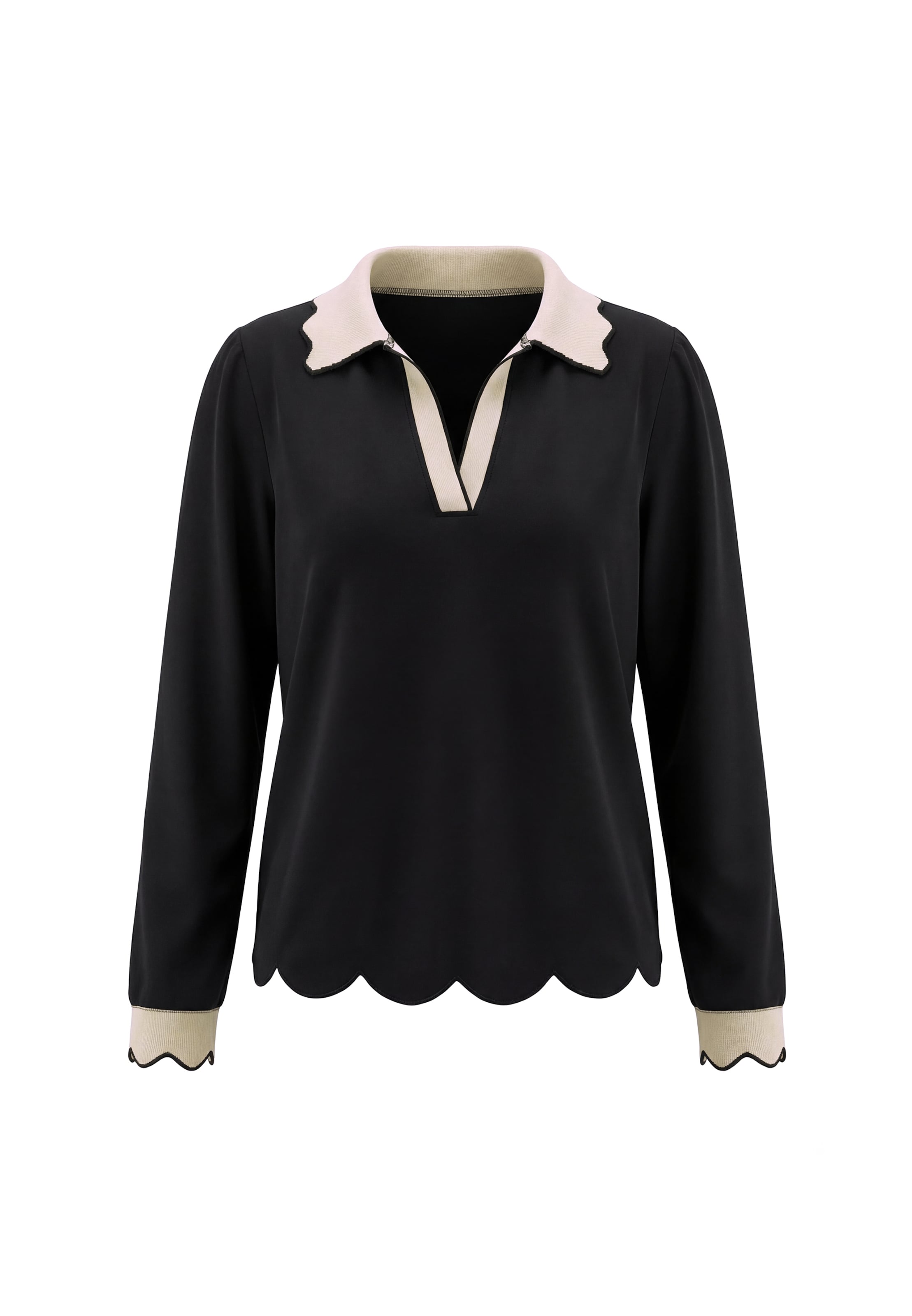 usha BLACK LABEL Trui in Zwart: voorkant