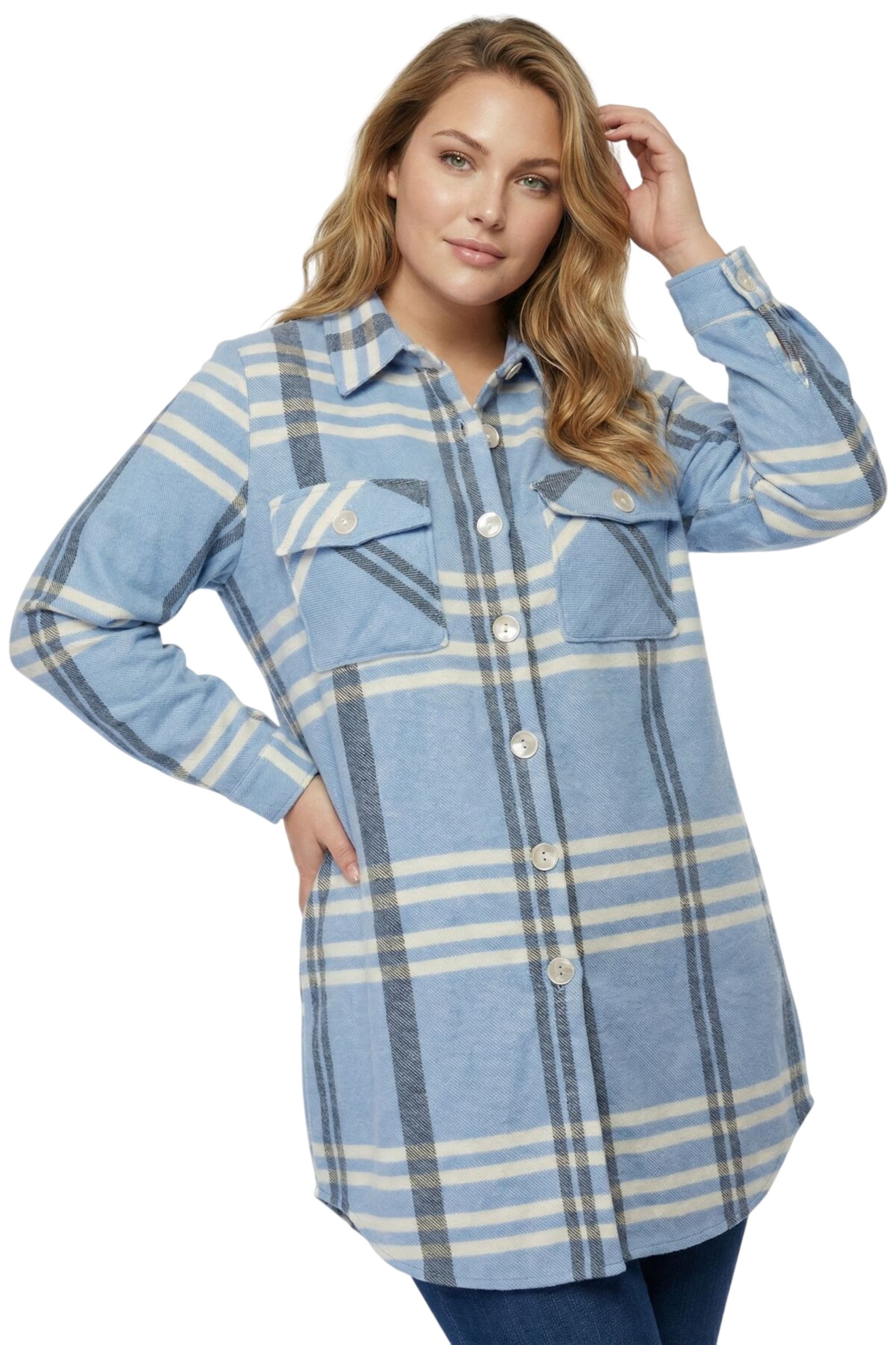 Stil Diva Blouse in Blue: front