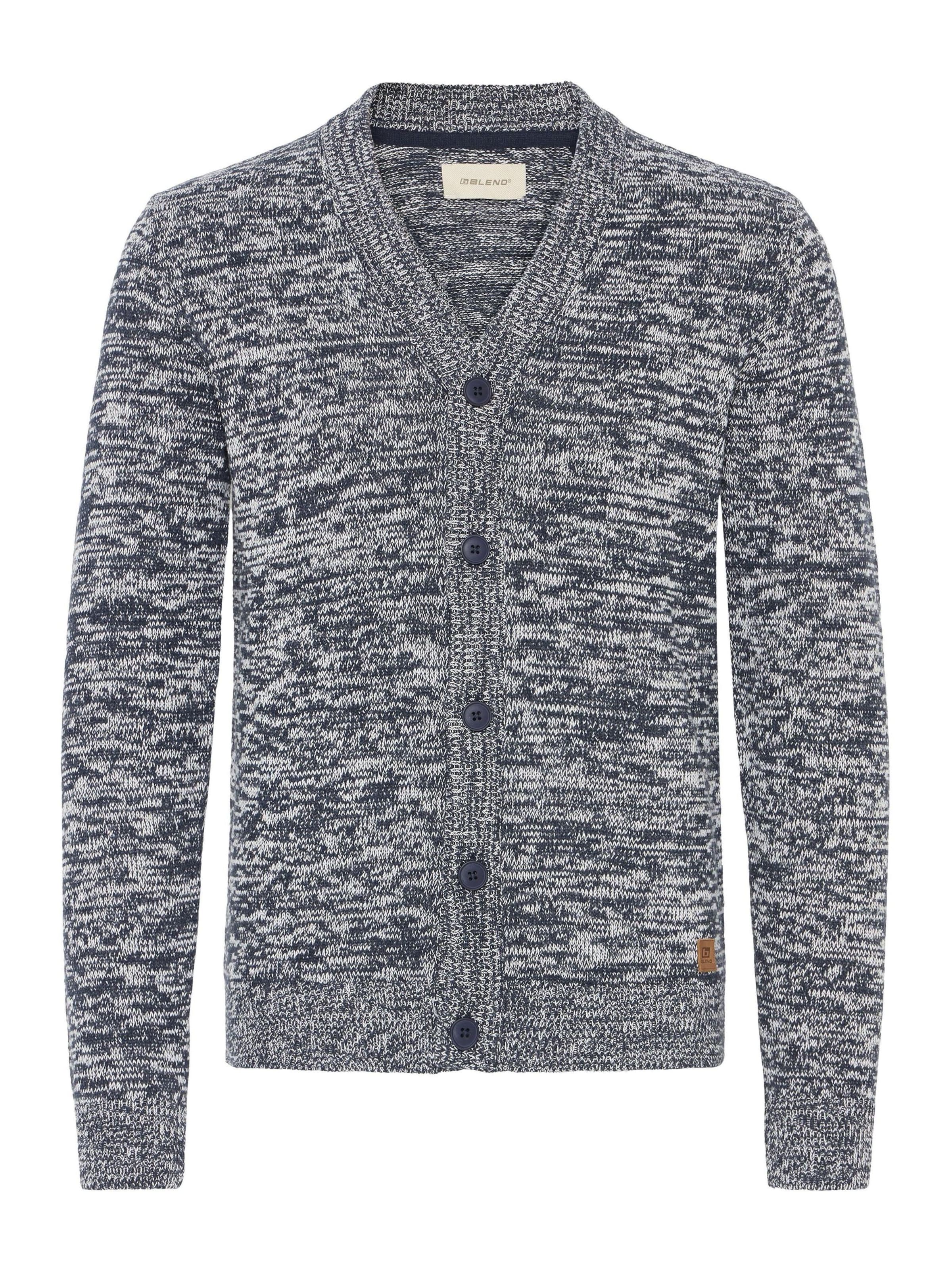 BLEND - Casaco de malha 'Damon' em cinzento: frente