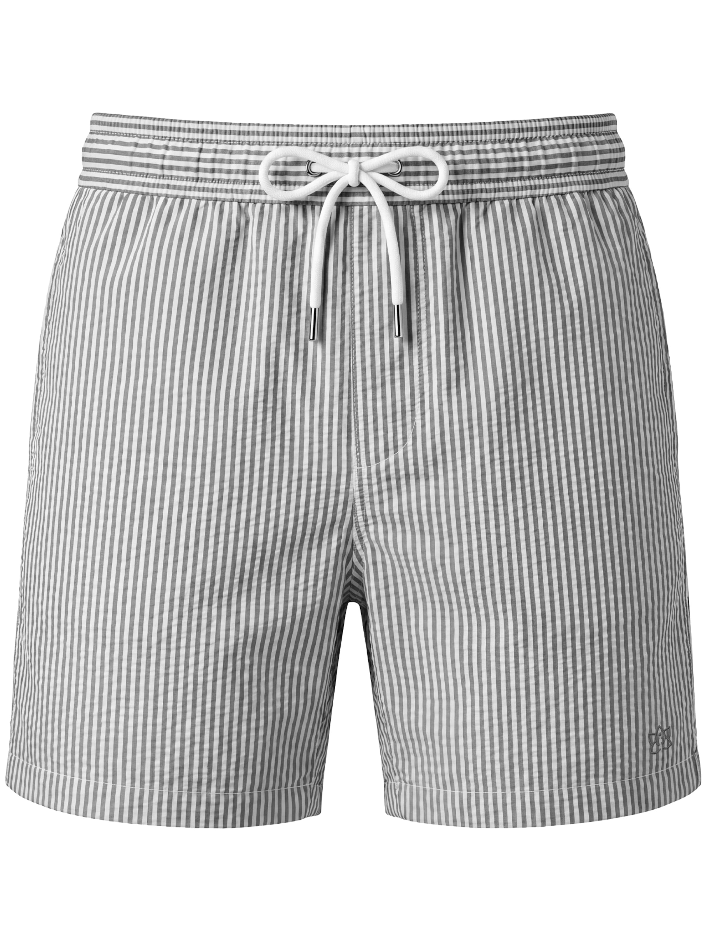 Pantaloncini da bagno 'Seersucker' di Vercate in grigio: frontale