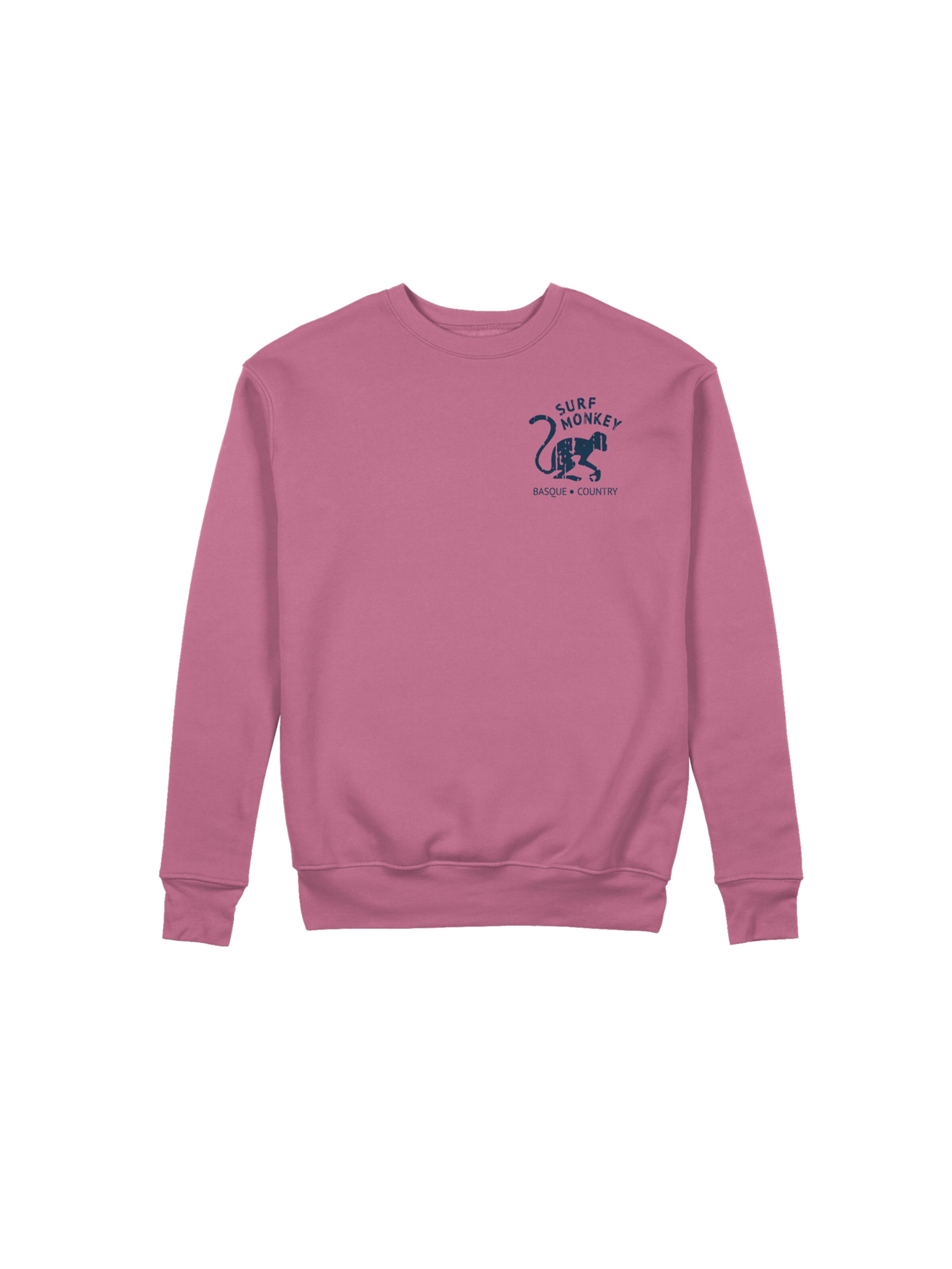 Sweat-shirt 'Rette das Ozean' Surf Monkey en rose
