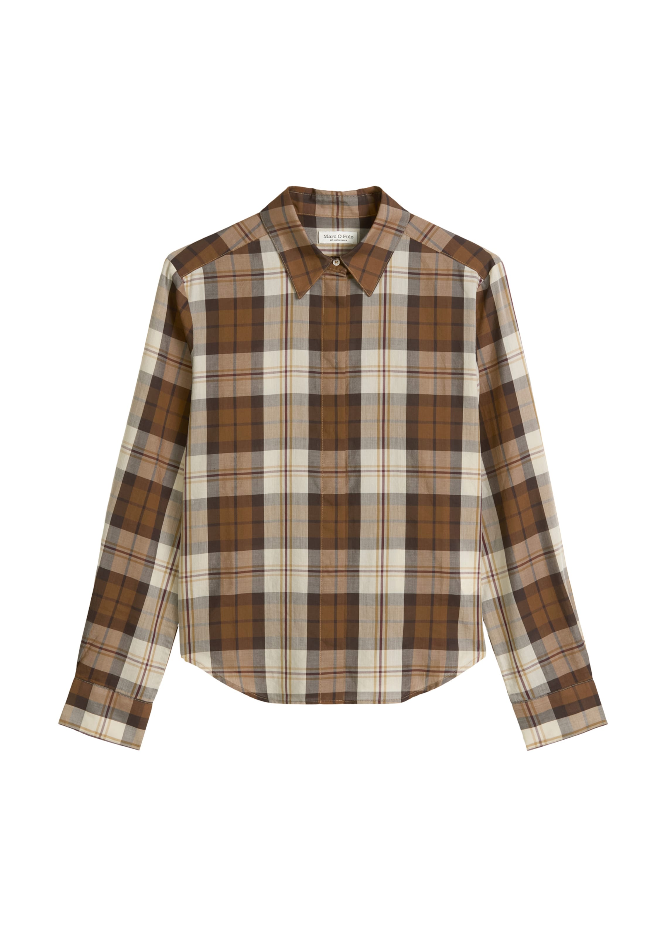 Marc O'Polo Blouse in Bruin: voorkant