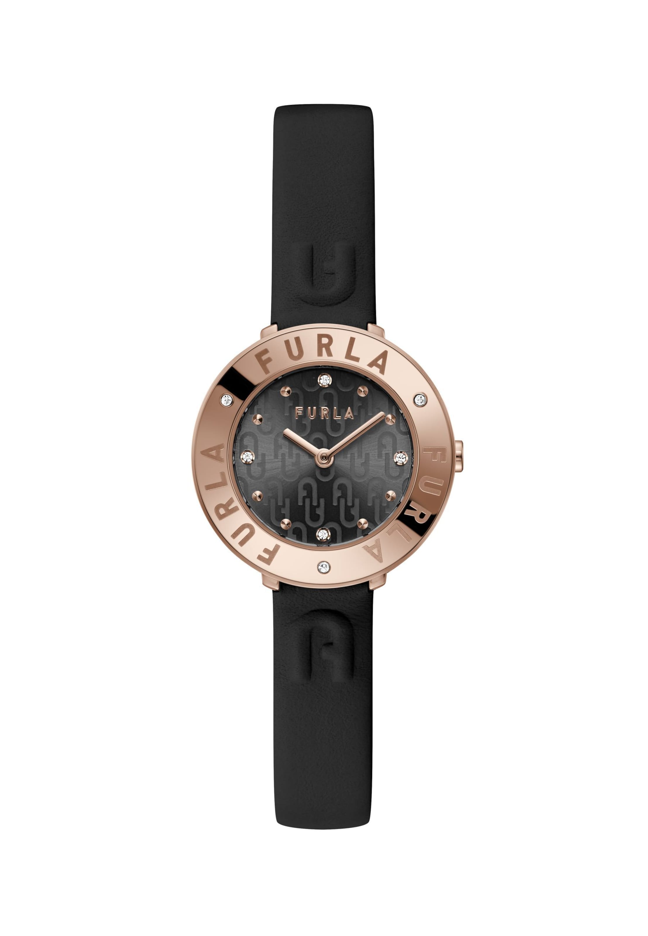 FURLA Analog Watch 'Essential' in Black: front