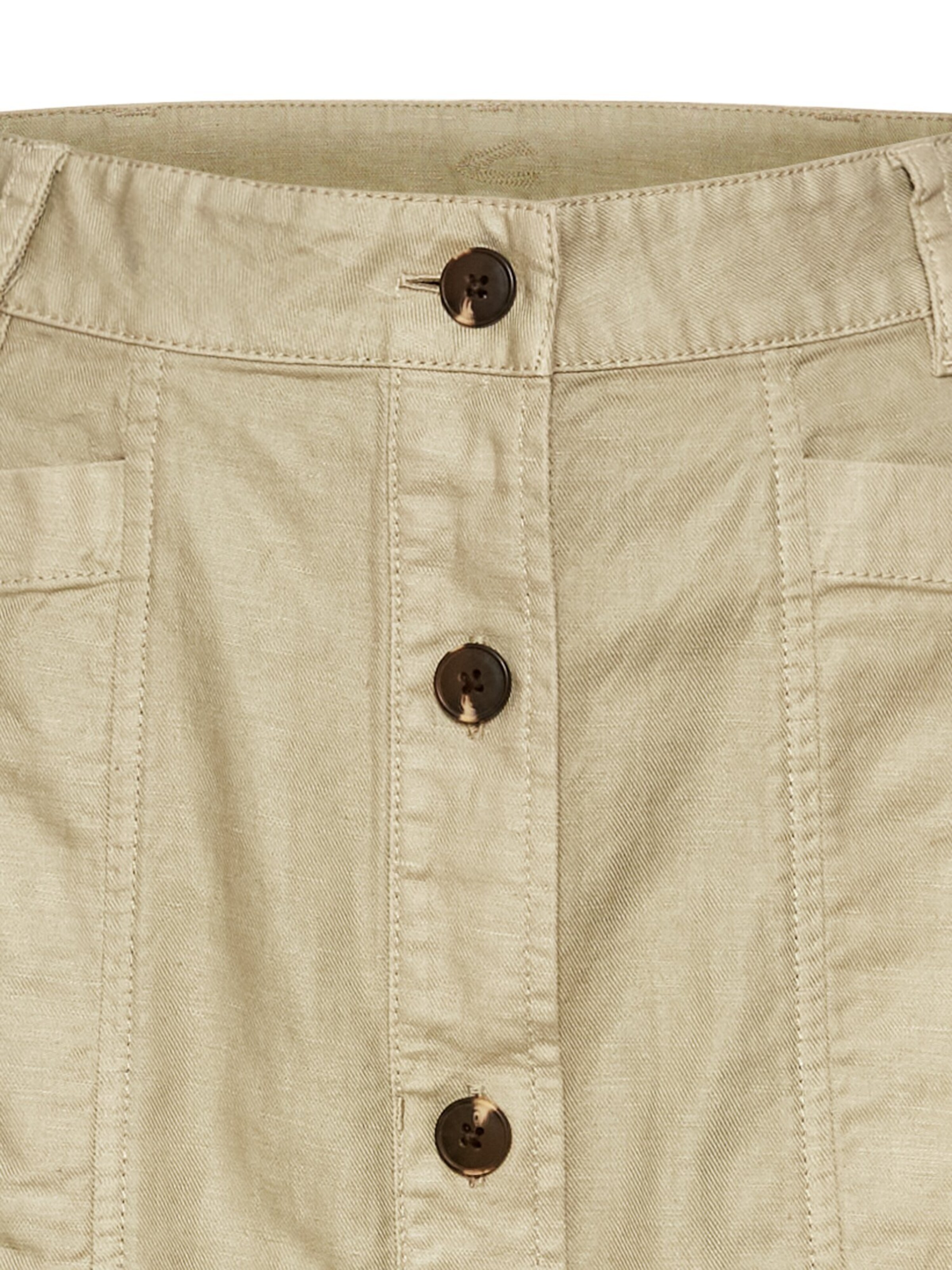 CAMEL ACTIVE Rock aus einem Leinenmix in Beige