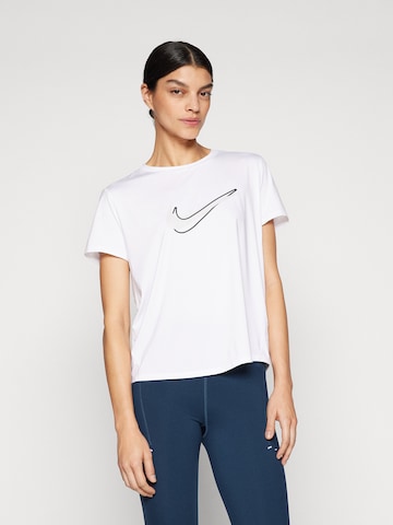 T-shirt fonctionnel 'One' NIKE en blanc : devant