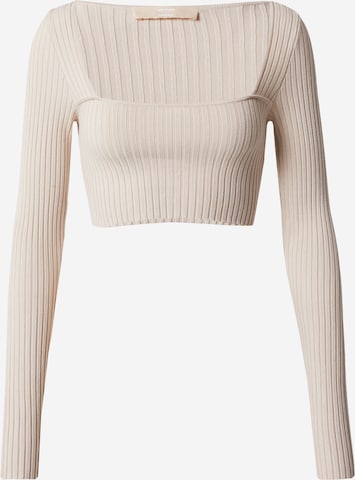 LENI KLUM x ABOUT YOU Sweater 'Salma' in White: front