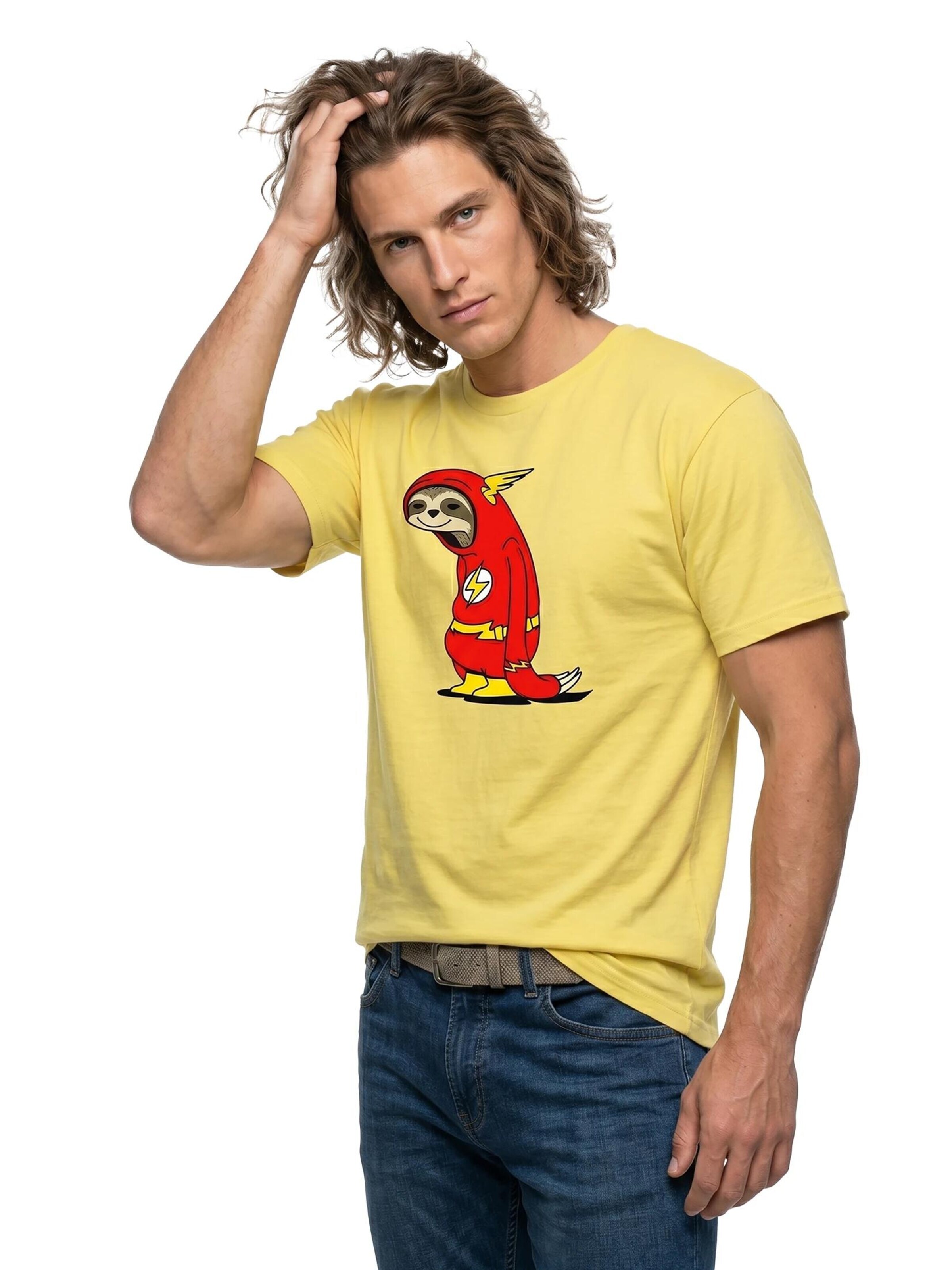 MAKAYA Shirt 'Flash Faultier' in Yellow