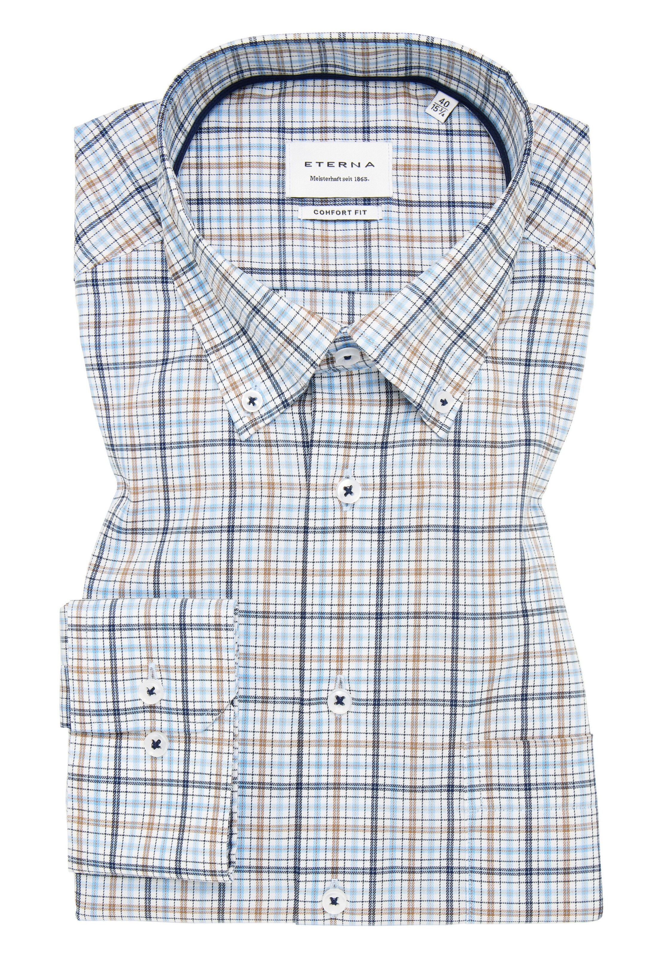 ETERNA Comfort Fit Hemd in Blau