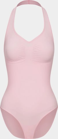 cfab (formerly creamy fabrics) Shapingbody 'Neckholder Bodysuit mit Slip' i rosa: framsida