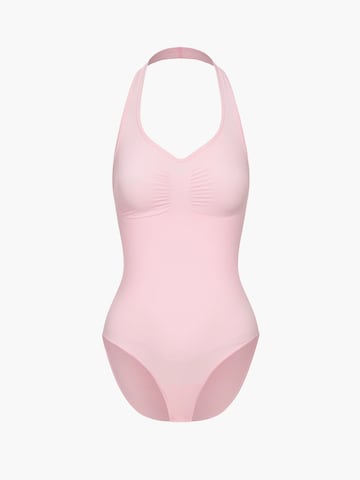 Body modelant 'Neckholder Bodysuit mit Slip' cfab (formerly creamy fabrics) en rose : devant