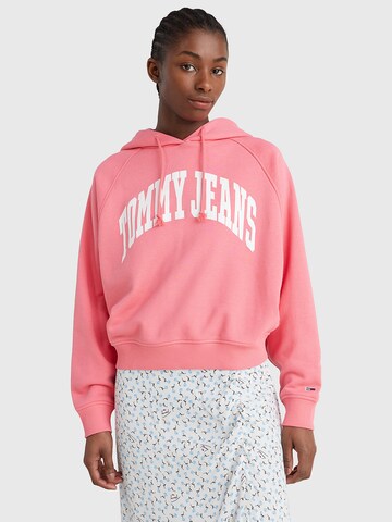 Sweat-shirt Tommy Jeans en rose : devant