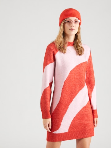 Monki Knitted dress in Pink