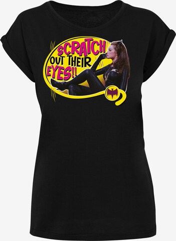 F4NT4STIC T-Shirt 'Batman TV Series Catwoman Scratch' in Schwarz: predná strana