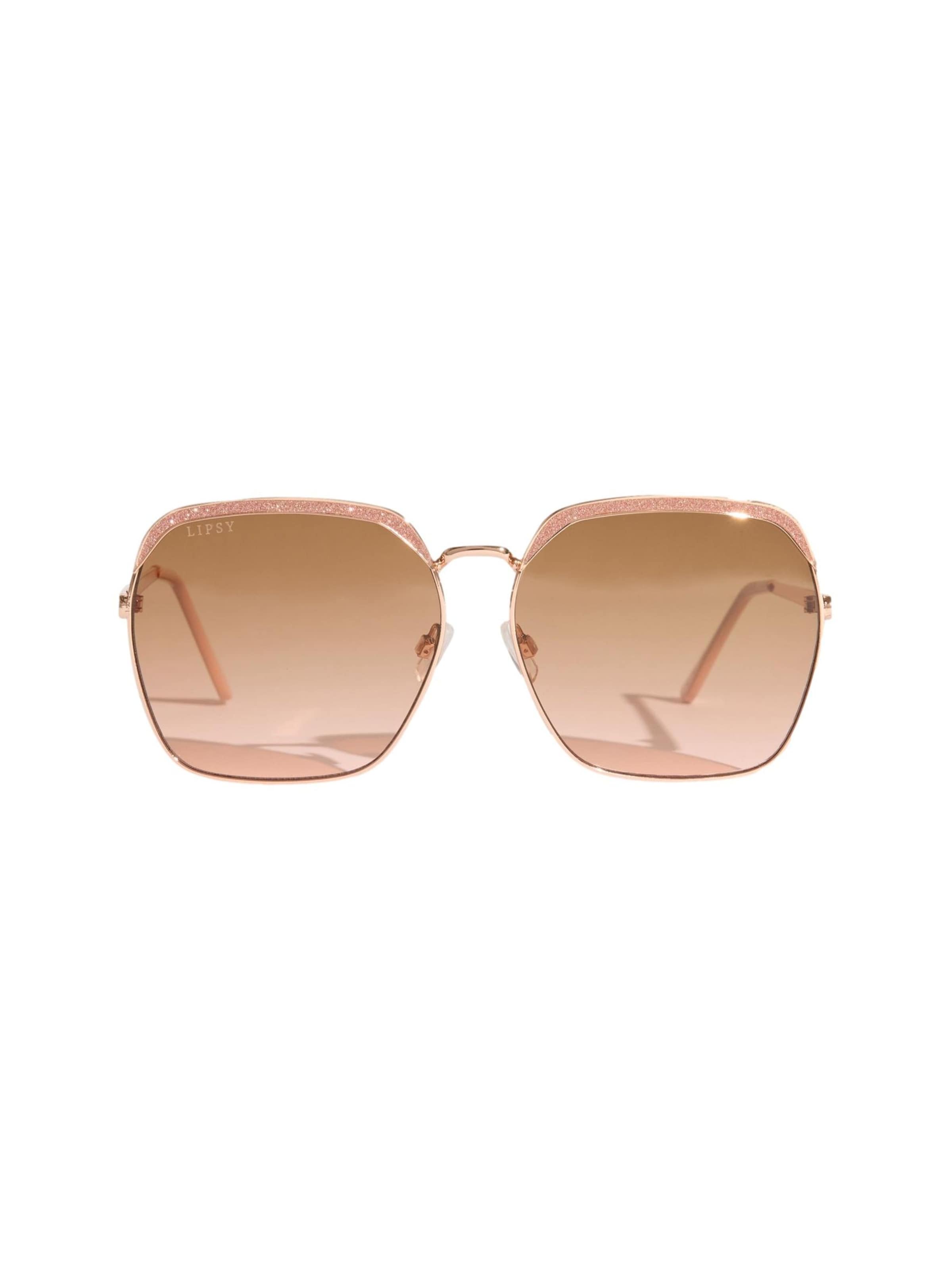 Lunettes de soleil Lipsy en or : devant