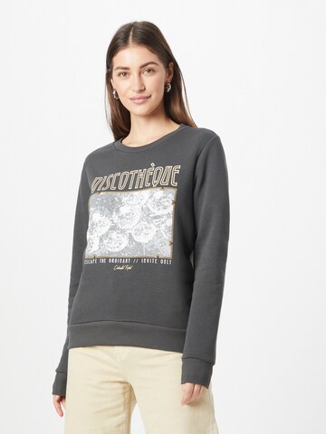 Colourful Rebel Sweatshirt 'Discothequet' in Grau: predná strana