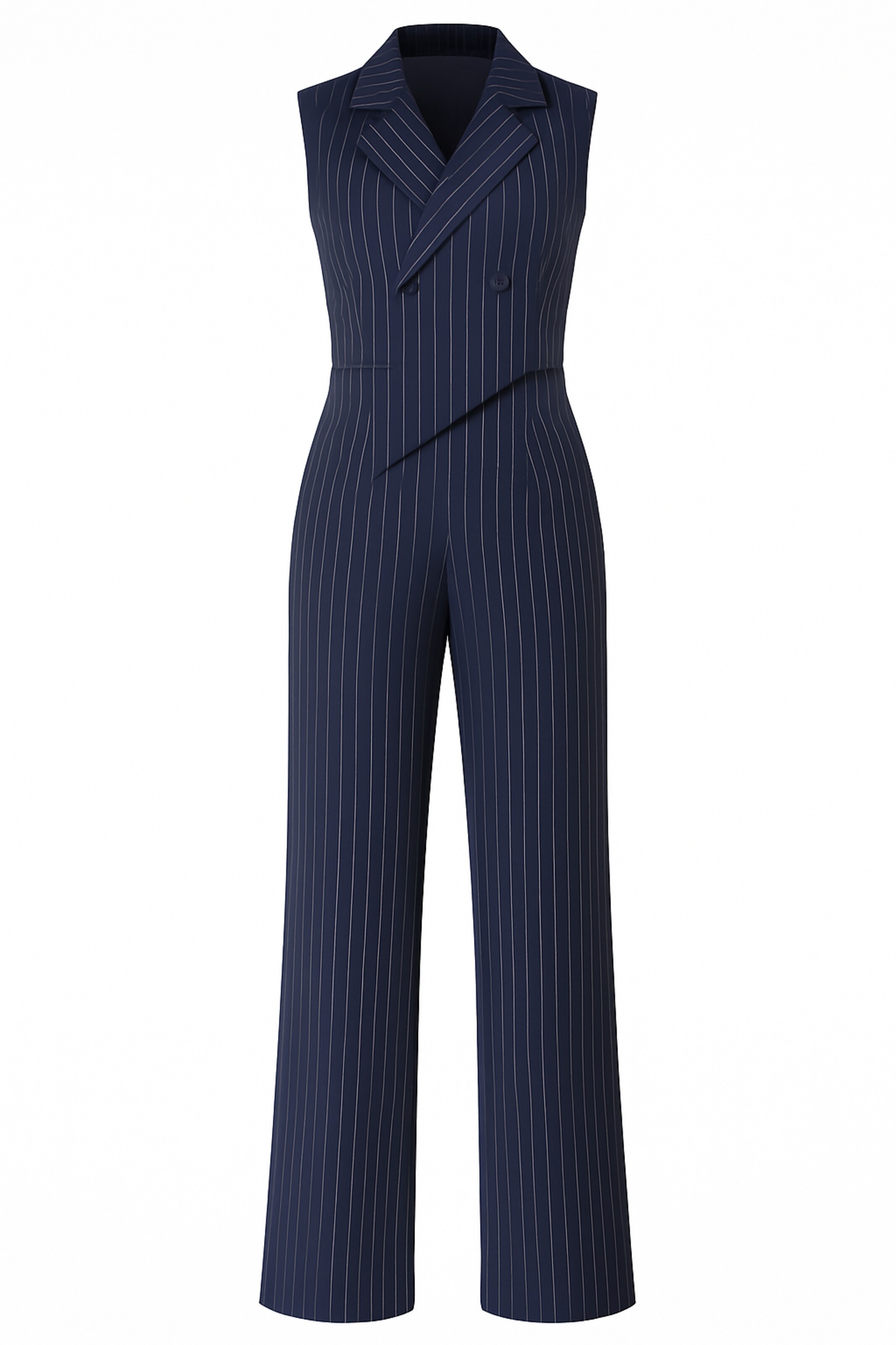 WOMAN VISION Jumpsuit in marine / weiß, Produktansicht