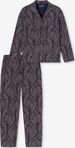 SCHIESSER Pyjama ' Interlock ' in Beige: voorkant