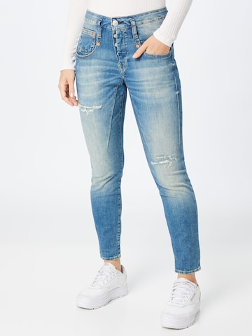 Skinny Jean 'Shyra' Herrlicher en bleu : devant