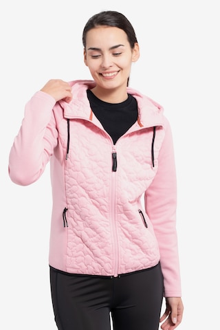 ICEPEAK Athletic Fleece Jacket 'Amberg' in Pink: front