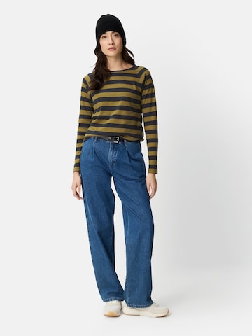 CAMEL ACTIVE Gestreiftes Langarmshirt mit Raglanärmeln in Gelb