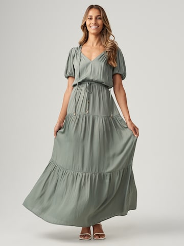 The Fated Letnia sukienka 'MIL' w kolorze zielony: przód