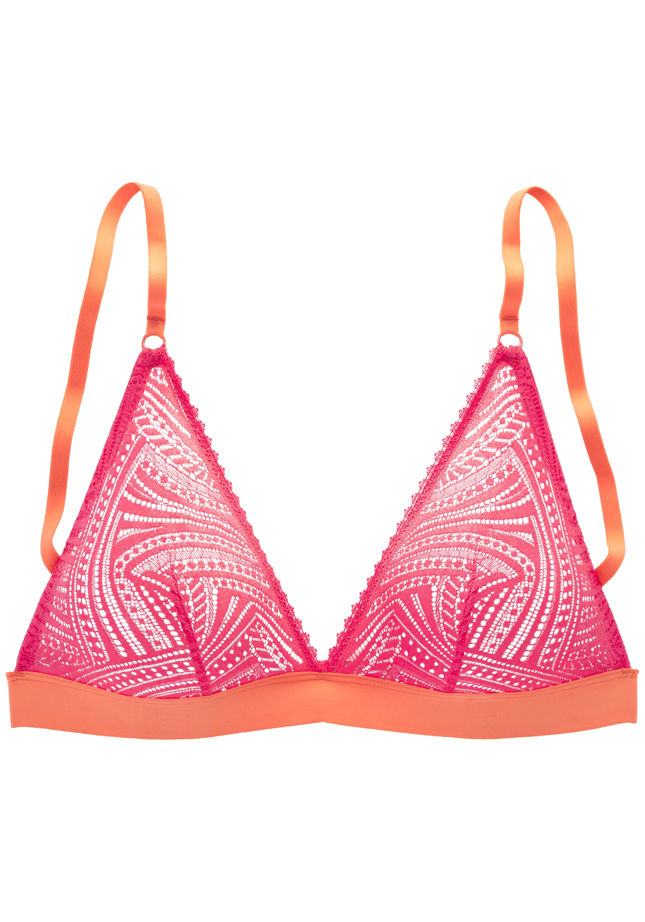 rozā s.Oliver Trijstūra formas Krūšturis: no priekšpuses