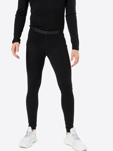 Skinny Pantaloni sportivi '260 Tech' di ICEBREAKER in nero: frontale