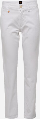 BOSS Chino kalhoty 'Taber' – bílá: přední strana