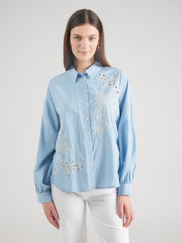 VILA Blouse 'VICaspiana' in Blauw: voorkant