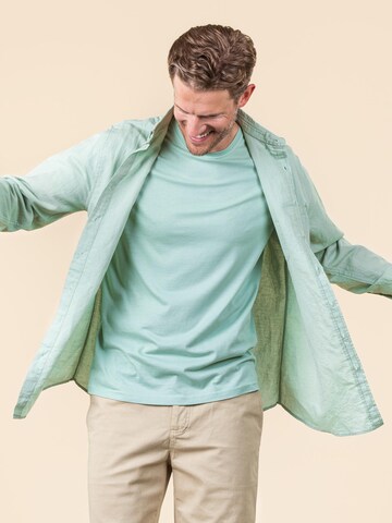 Living Crafts Comfort fit Button Up Shirt 'ROB' in Green