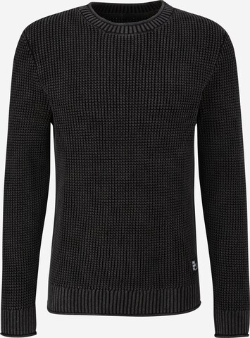 Pull-over QS en noir : devant