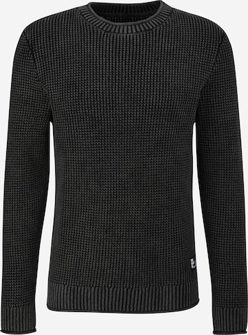 Pull-over QS en noir : devant