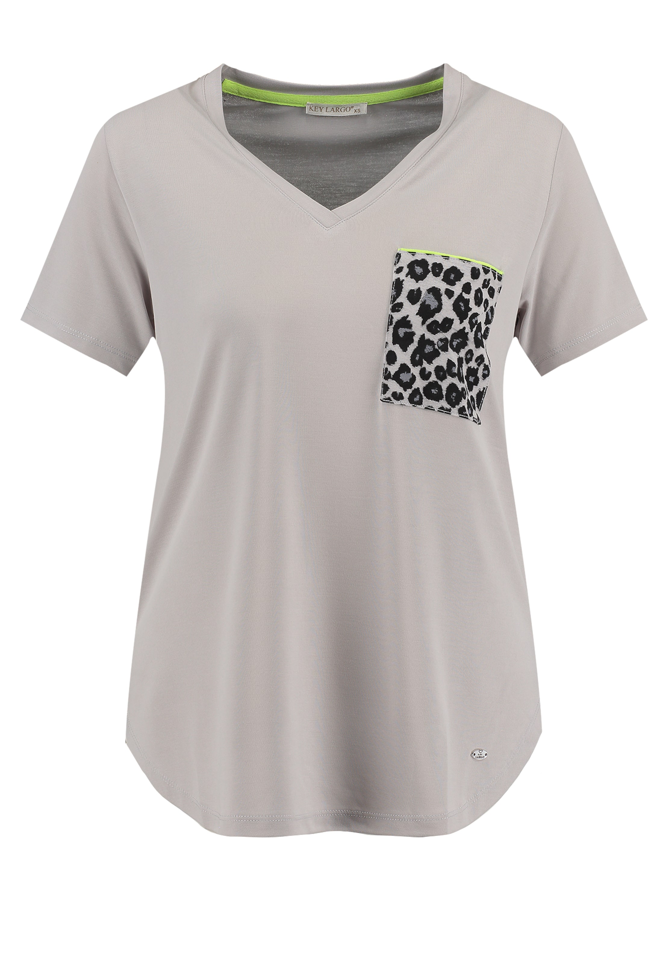 Key Largo Tričko 'Cat' - Sivá: predná strana