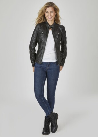 7ELEVEN Lederjacke 'SEJanna' in Schwarz