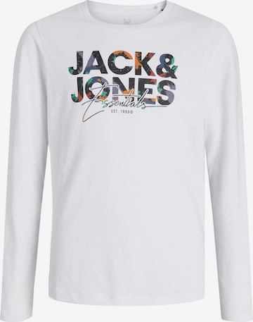 Jack & Jones Junior Shirt 'JJGEPLAS' in Wit: voorkant