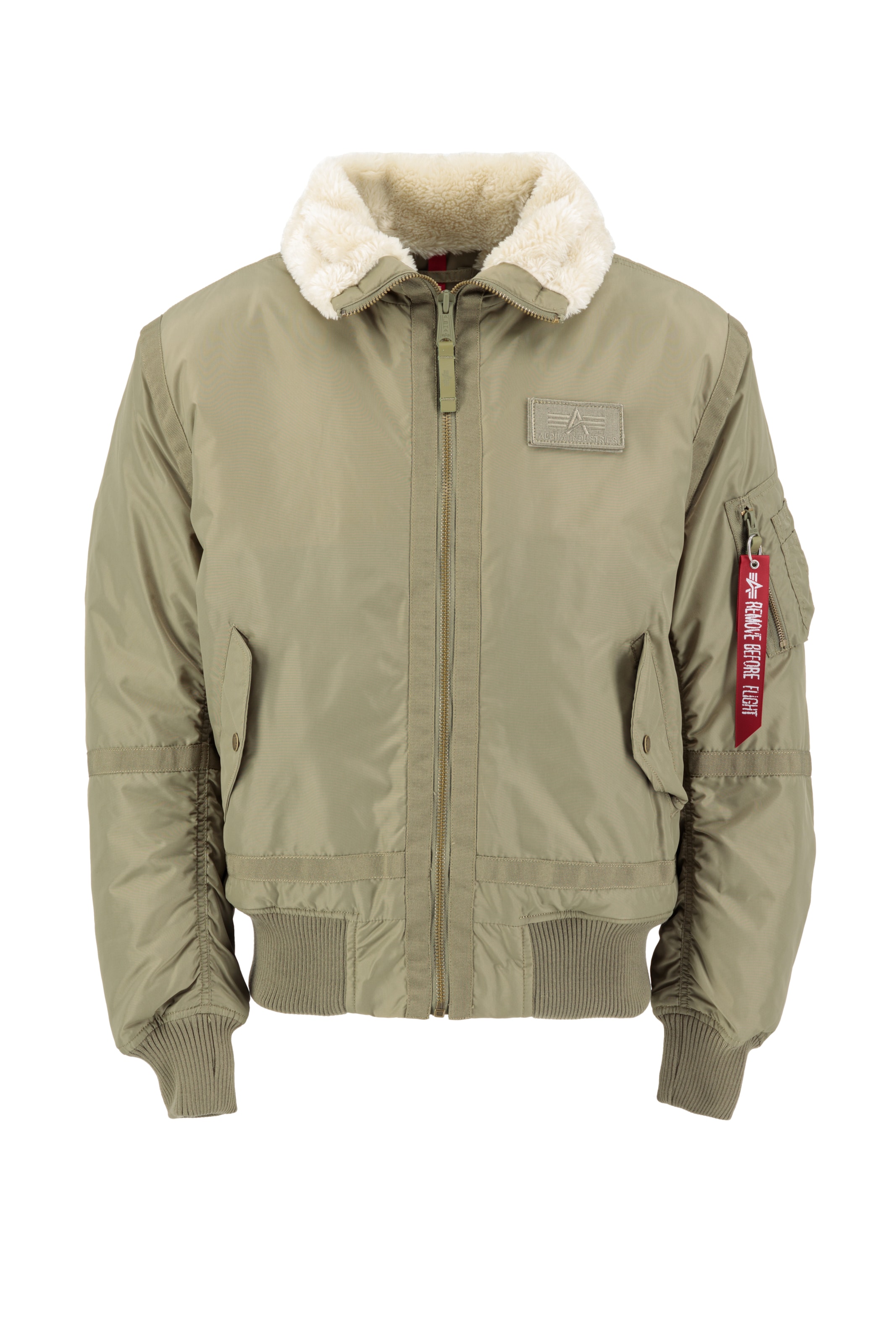 ALPHA INDUSTRIES Regular fit Преходно яке 'B15-3 TT' в зелено: отпред