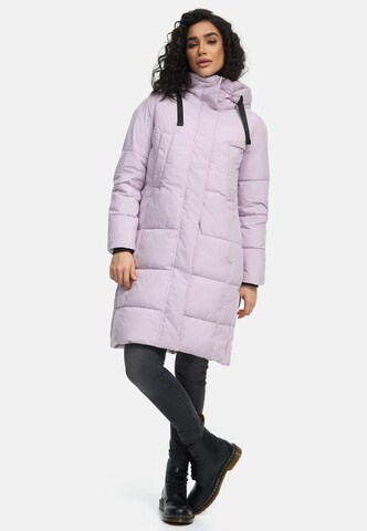 MARIKOO Winter coat in Pink: front