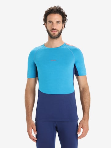T-Shirt fonctionnel ICEBREAKER en bleu : devant