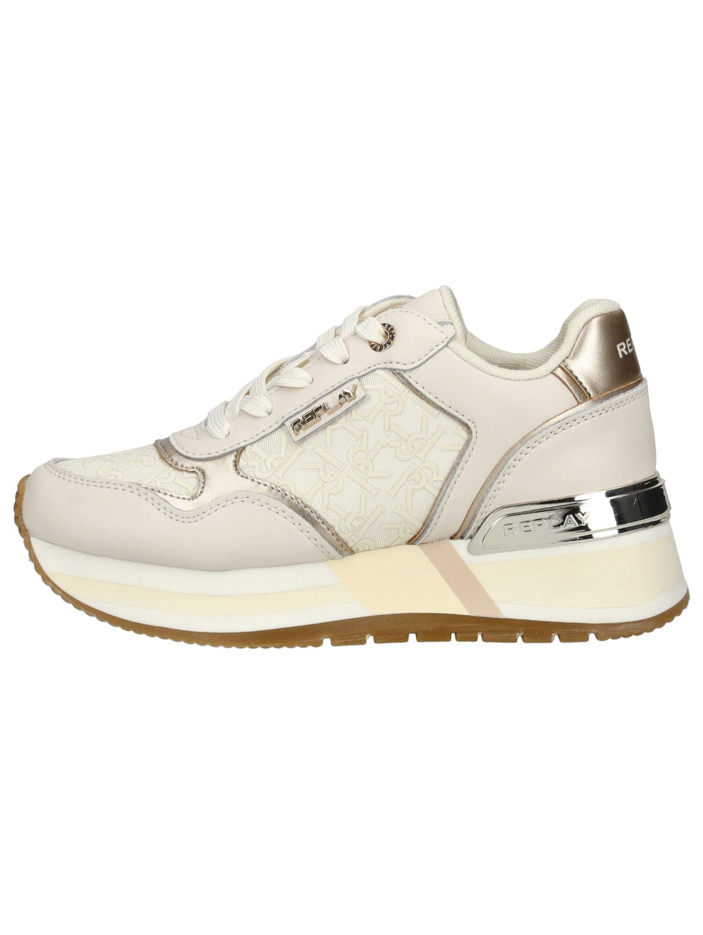 REPLAY Platform trainers in Beige