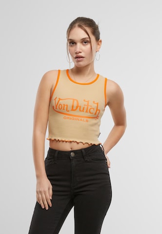 Von Dutch Originals Top 'Ashley' in Beige: voorkant