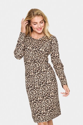 SAINT TROPEZ Dress 'Gennie' in Brown: front