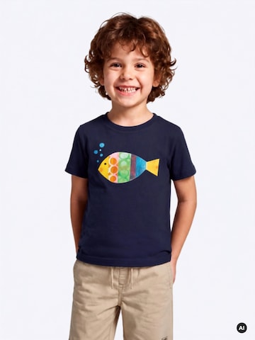 MelaDi Shirt 'Fisch' in Blue: front
