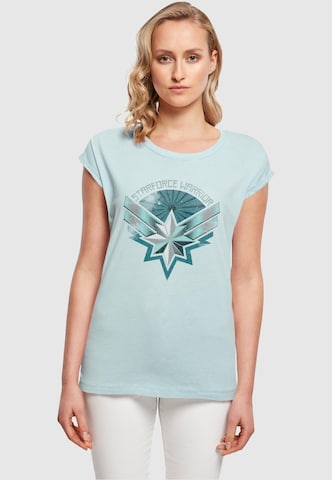 ABSOLUTE CULT T-Shirt 'Captain Marvel - Starforce Warrior' in Blau: predná strana