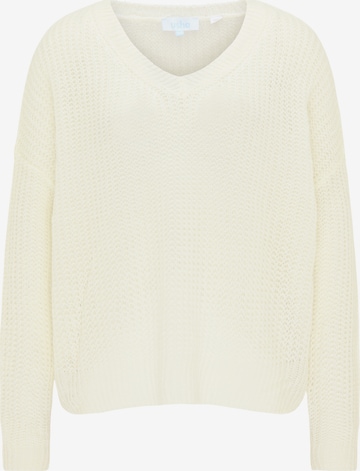 Pull-over usha BLUE LABEL en blanc : devant