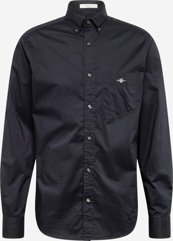 Coupe regular Chemise GANT en noir : devant