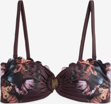 B by Ted Baker Балконет Верх бикини в Коричневый: спереди