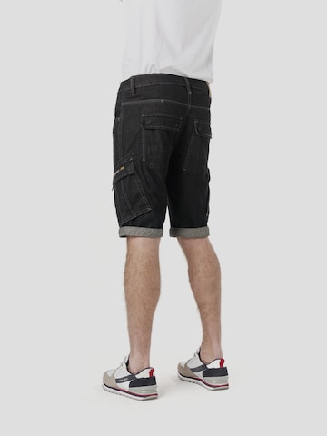 juoda KOROSHI Standartinis Darbinio stiliaus džinsai