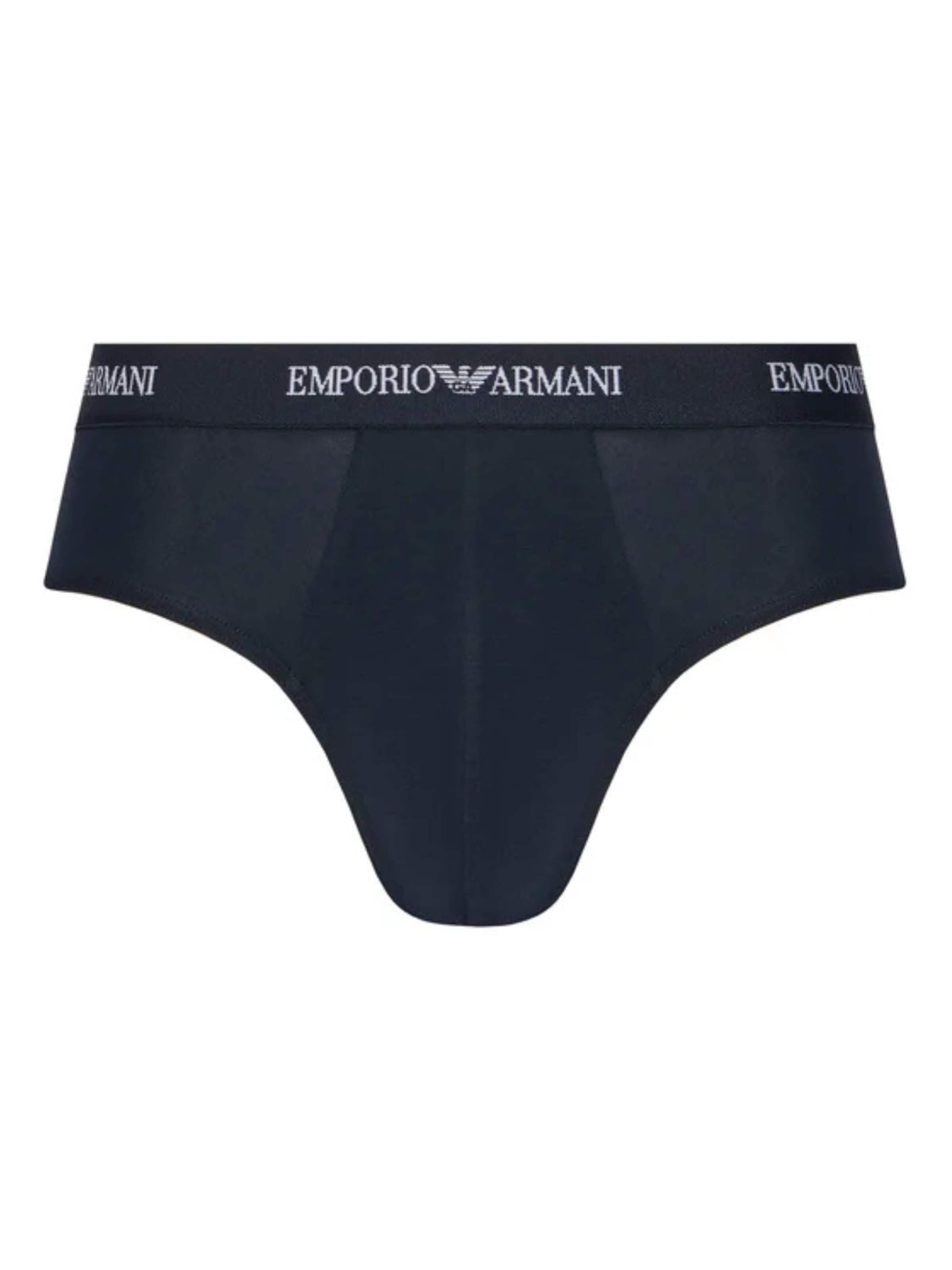Slip 'Pack of 3 stretch jersey briefs' di Emporio Armani in blu