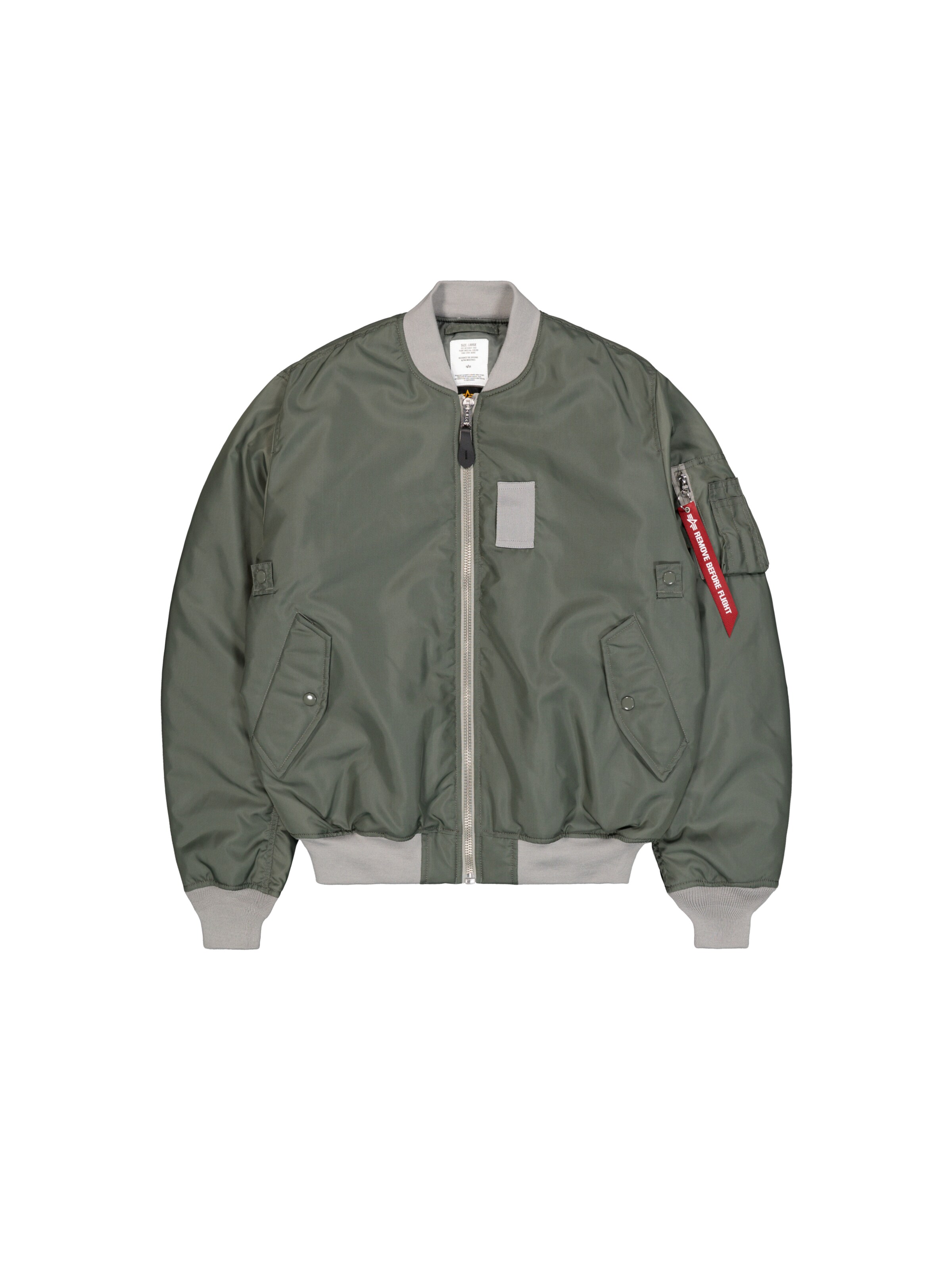 ALPHA INDUSTRIES Between-Season Jacket 'MA-1 USAF' in Green: front